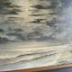 Oil on Panel P. Scherer Moonlit Seascape