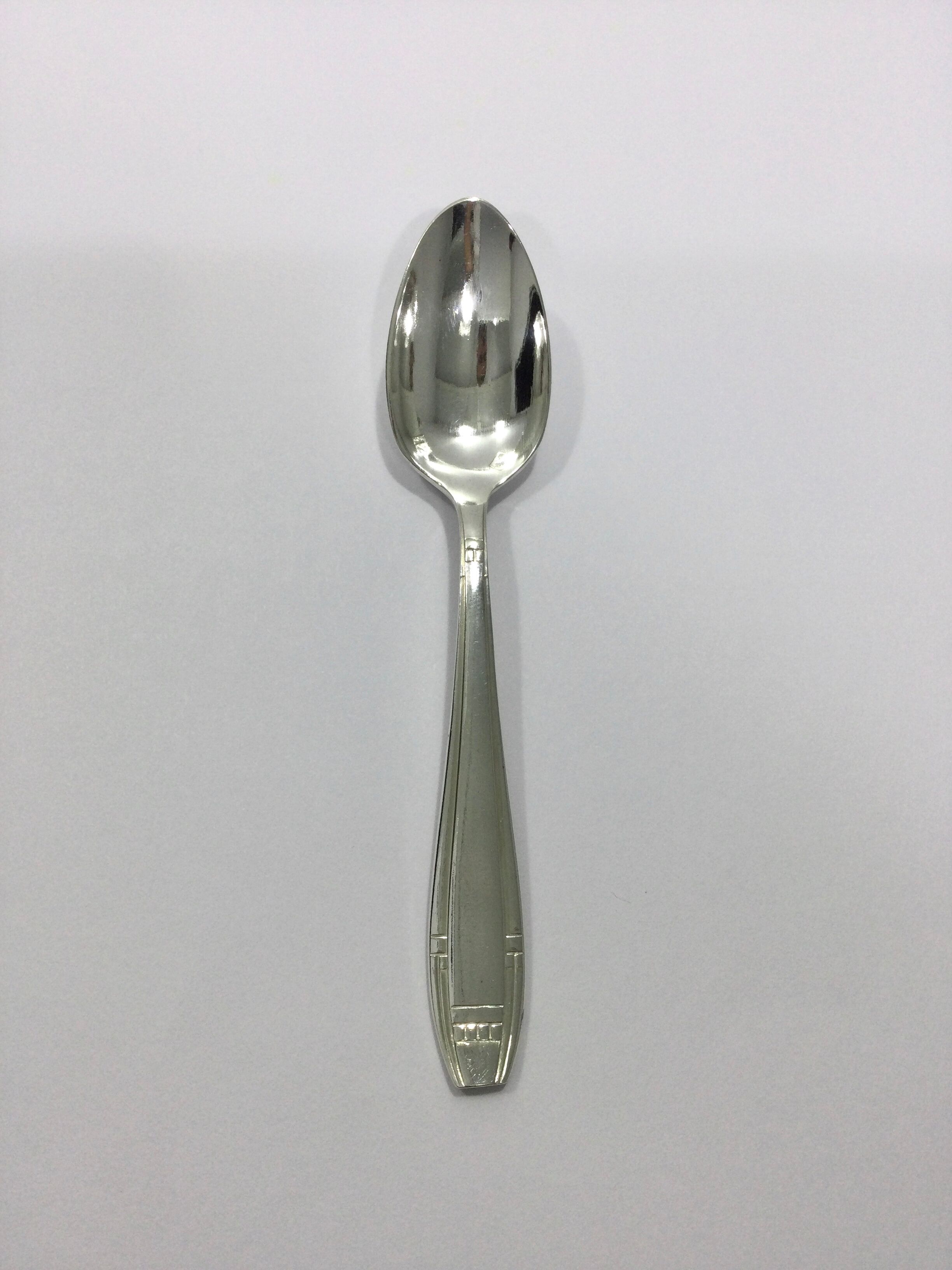 12 art deco mocha spoons made of silver metal