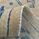 Tapis persan vintage beige et bleu à médaillon floral, 300x393 cm