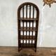 Vintage rattan bookcase shelf