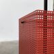 Minimalist perforated steel umbrella stand, 1960s