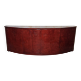 Italian convex sideboard in lacquered parchment by Aldo Tura
