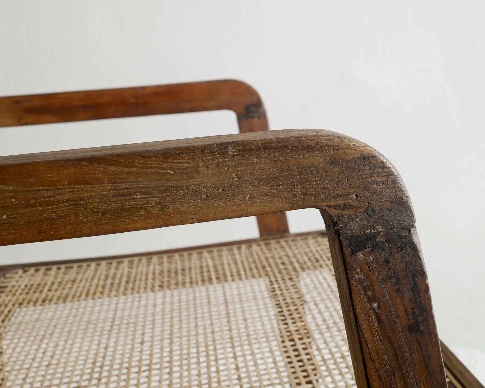 French Mid Century Wooden Box Dining Office Chair Pierre Jeanneret, 1950s