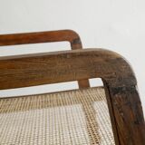 French Mid Century Wooden Box Dining Office Chair Pierre Jeanneret, 1950s