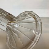 Pair of molded glass candlesticks