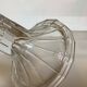 Pair of moulded glass candlesticks
