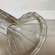 Pair of moulded glass candlesticks