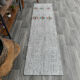 2x8 white & black vintage runner rug 61x234cm