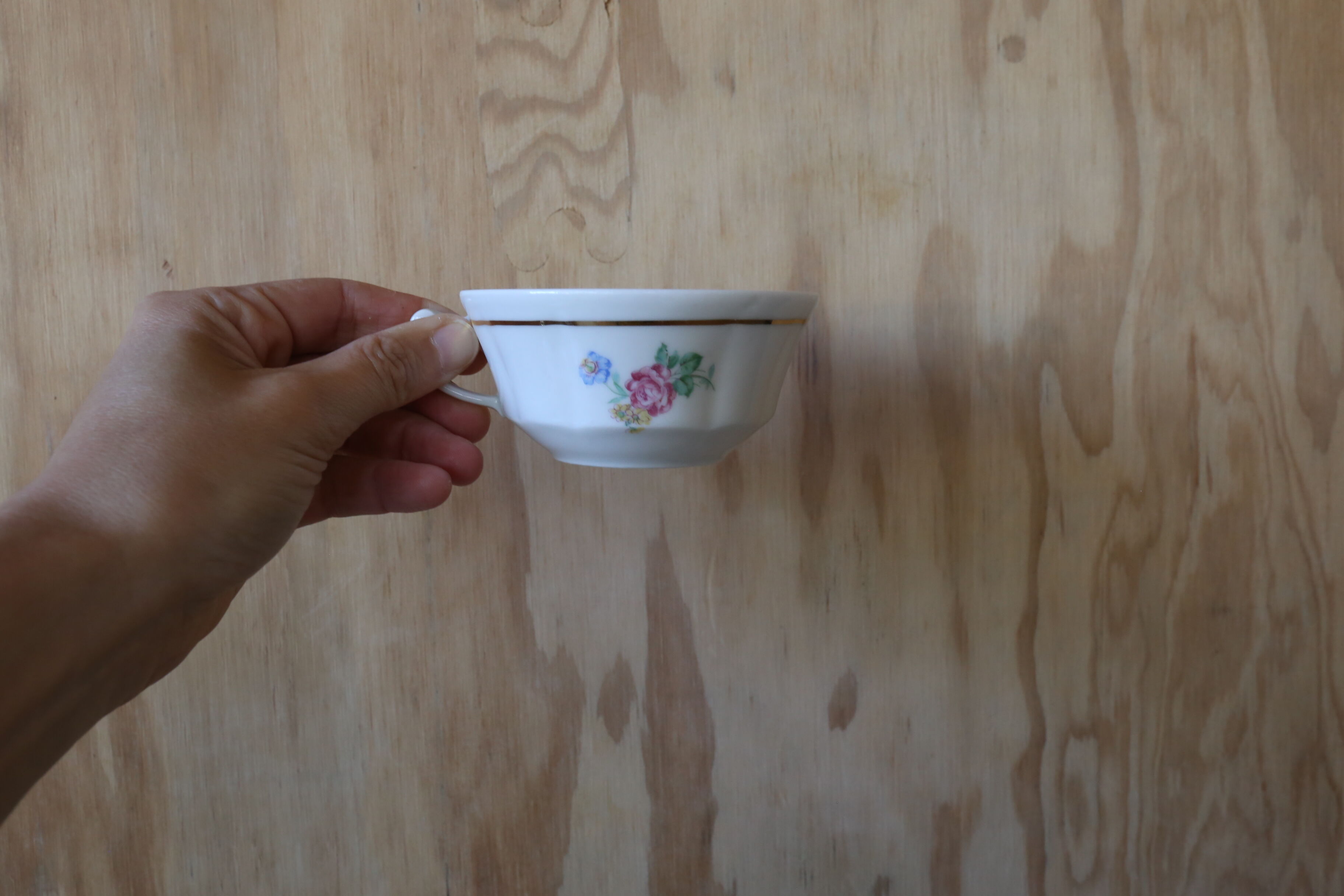 8 cups and their porcelain saucers