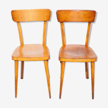 Pair of vintage wooden chairs