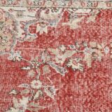 7x10 Faded Red Area Vintage Persian Rug, 199x311 Cm
