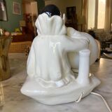 Vintage Pierrot ceramic lamp