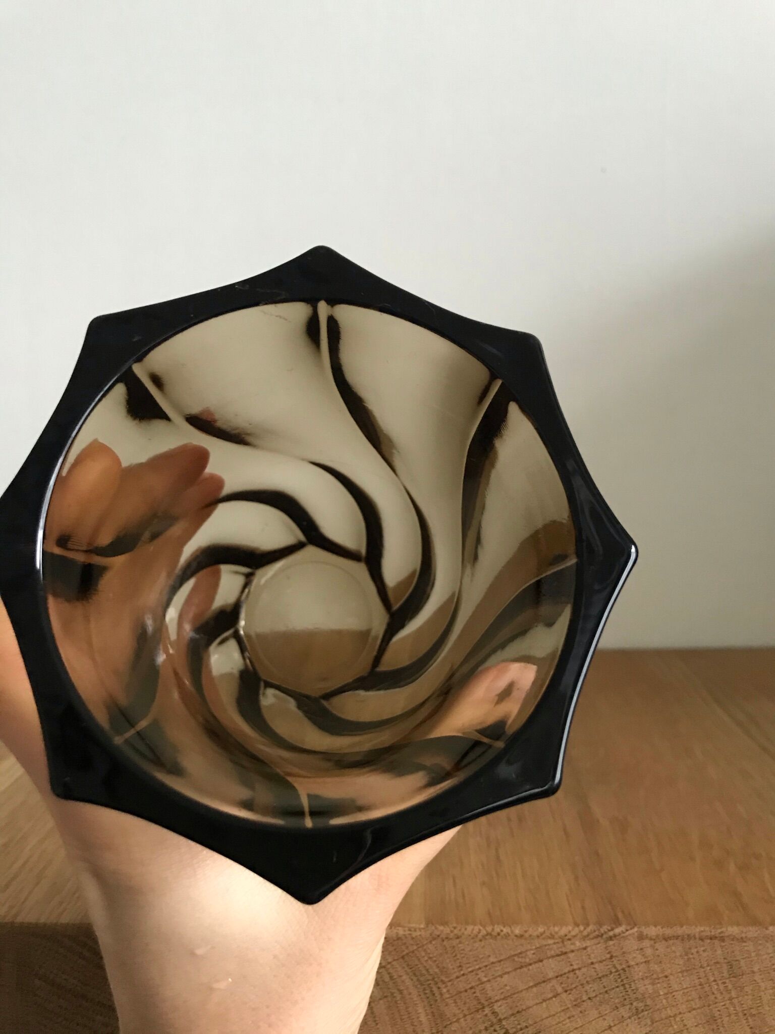 Smoked glass vase