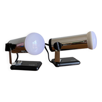 Pair of Targetti vintage design wall spotlights