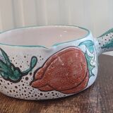 Pair of large Vallauris ceramic skillets