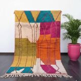 Handmade multicolored Moroccan rug 250cm x 150cm