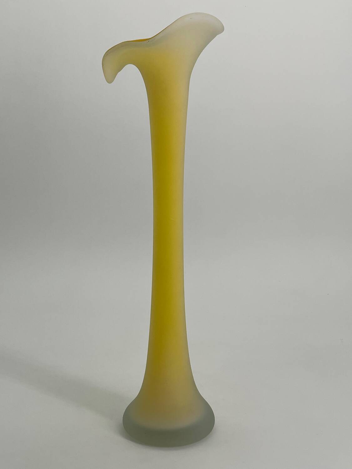 Vintage vase in yellow glass paste