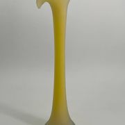 Vintage vase in yellow glass paste