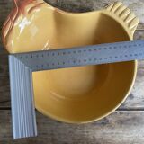 Plat saladier céramique poule MARS vintage jaune