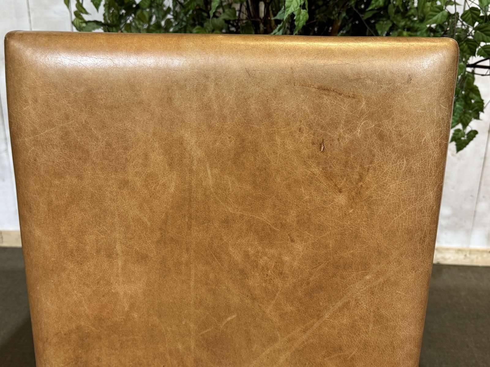 Set of 4 English beech chairs with faux leather from the 1980s.