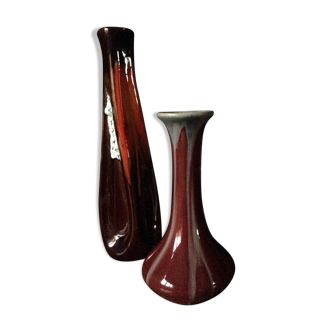 Series of 2 vintage vases from the 60s and 70s