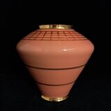 Art deco vase in opaque pink glass - model 'ady' de de rupel (boom glass)