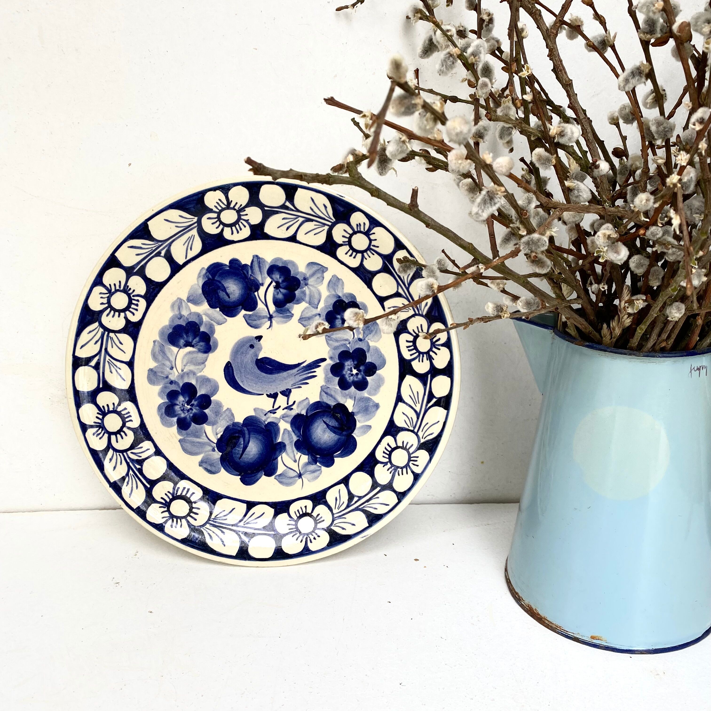 Wall plate in faience Poland Fajans