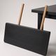 Wooden table with a black patina and two extensions – 180 to 260 cm