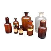 Lot de 8 pots à pharmacie