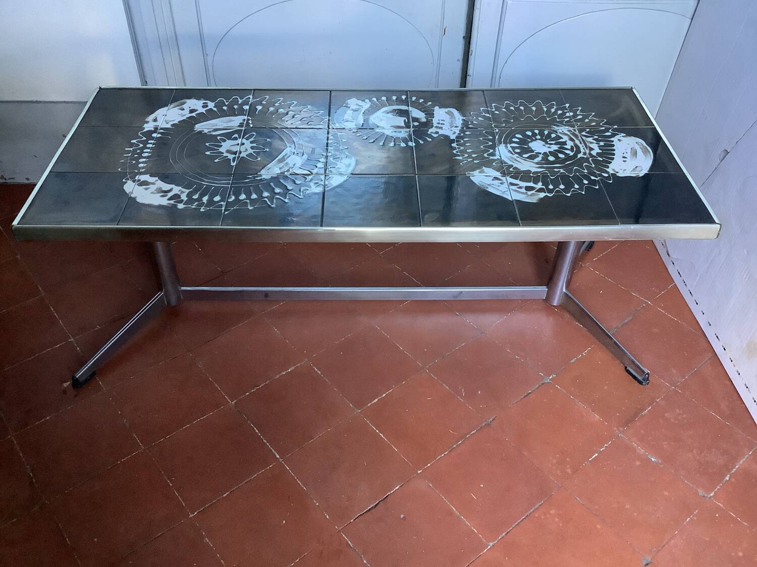 Vintage ceramic coffee table from the 1970s