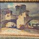 Painting signed Louis PASTOUR 1876-1948 View of the bridge of Sospel (Provence)