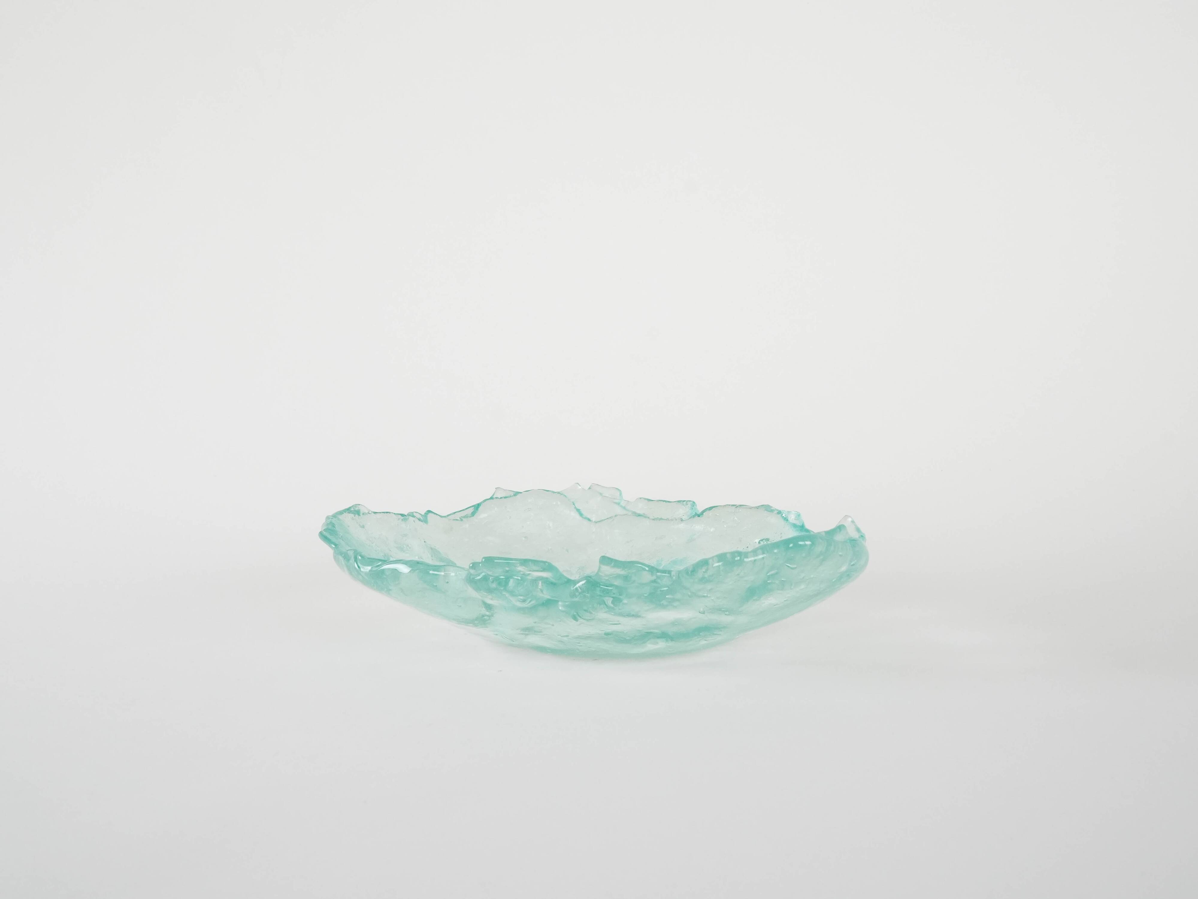 Glass platter, Danish design, 1970s, manufactured in Denmark