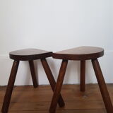 Set of 2 tripod stools