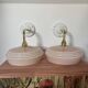 Paire d’appliques murales pastel