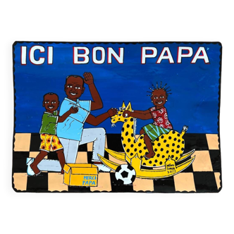 Plaque peinte « Bon papa » (Burkina Faso)