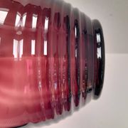 Beautiful Doyen Art Deco vase in burgundy glass.