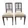 Paire de chaises anglaises en velours beige