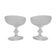 Pair of old crystal champagne glasses