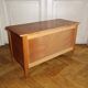 Oak bench chest and rattan of the years 1950