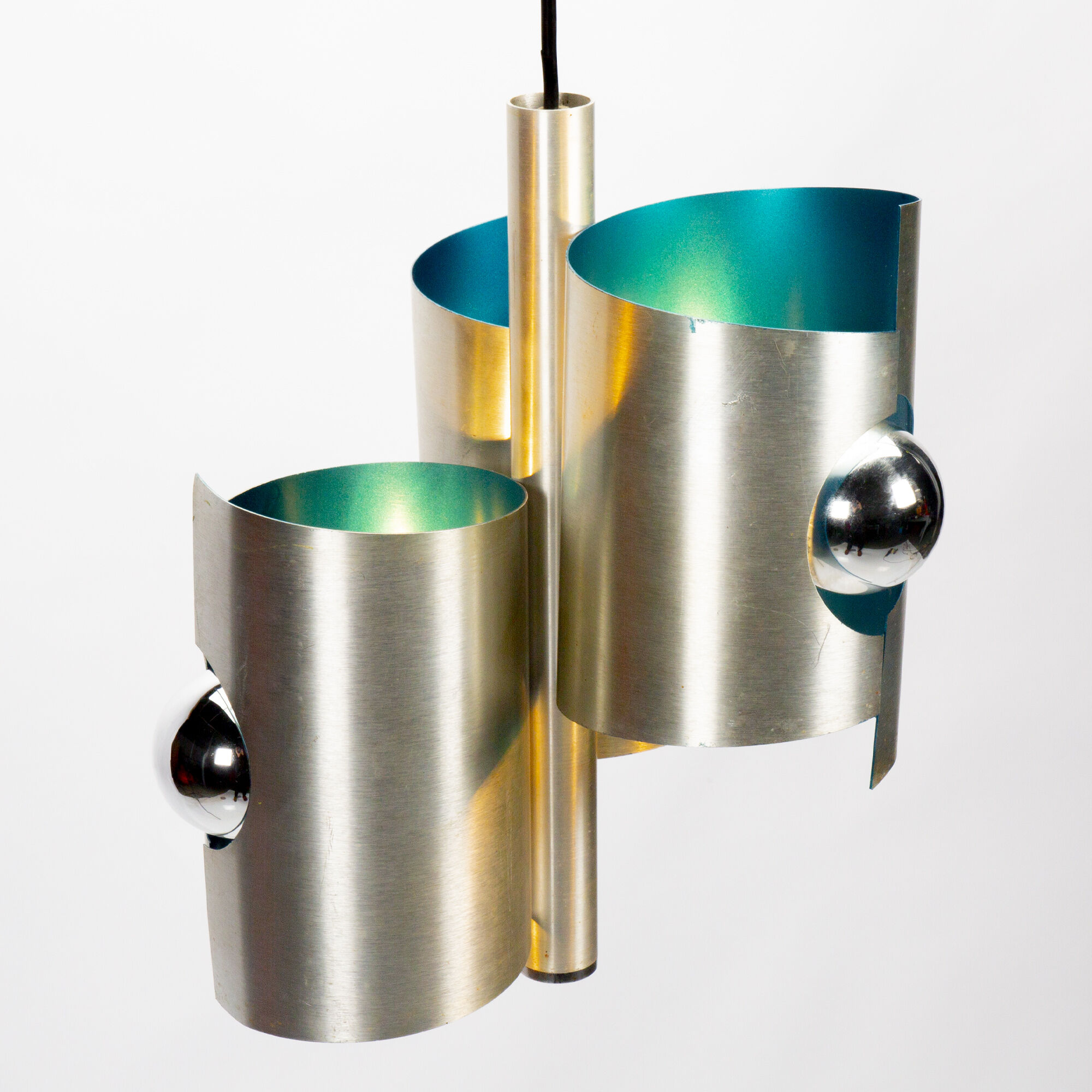 Suspension turquoise Space Age Spirelli