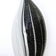 Black and White Penguin Murano Glass Table Lamp with Silver Flakes, Italy