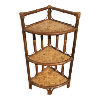 Rattan corner cupboard