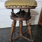 Ancien tabouret de piano réglable