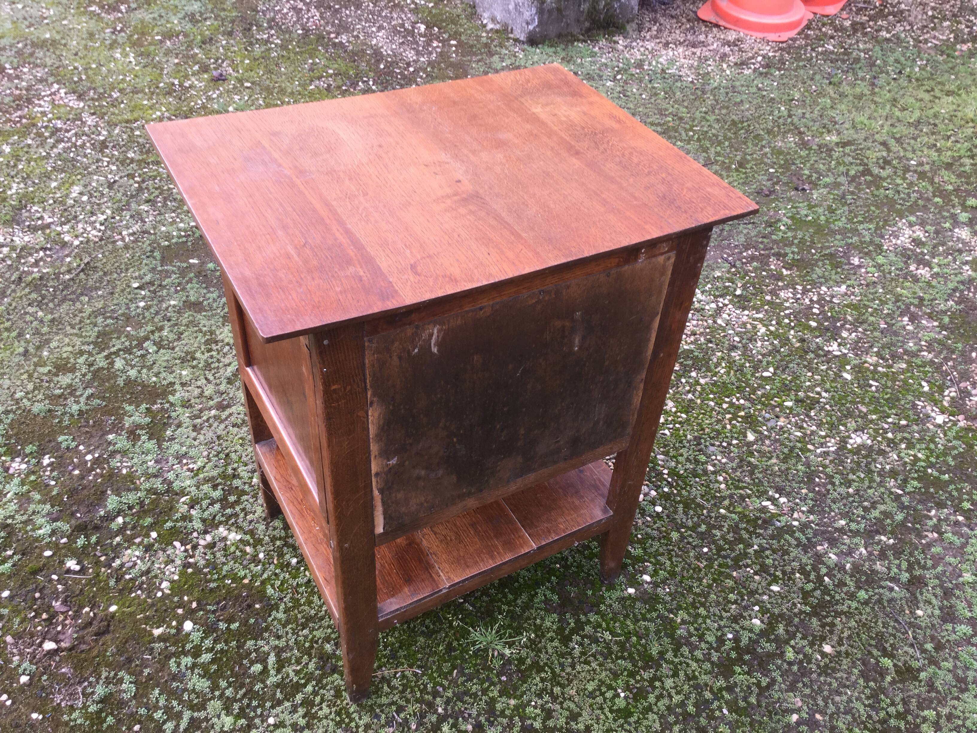 Oak bedside table