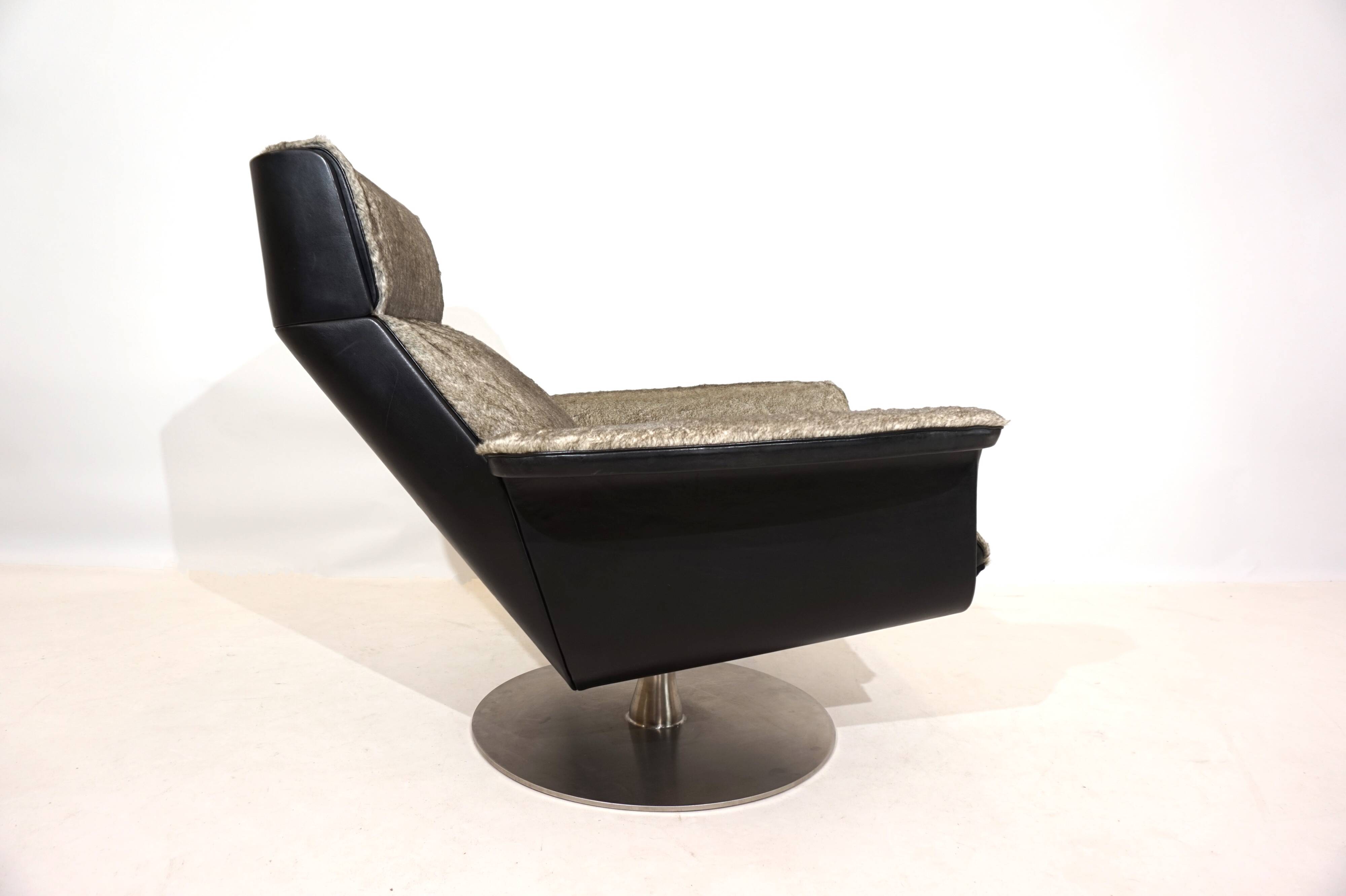 Fauteuil lounge Kaufeld Siesta 62 avec pouf par Jacques Brule