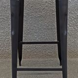 Pair of black metal stools