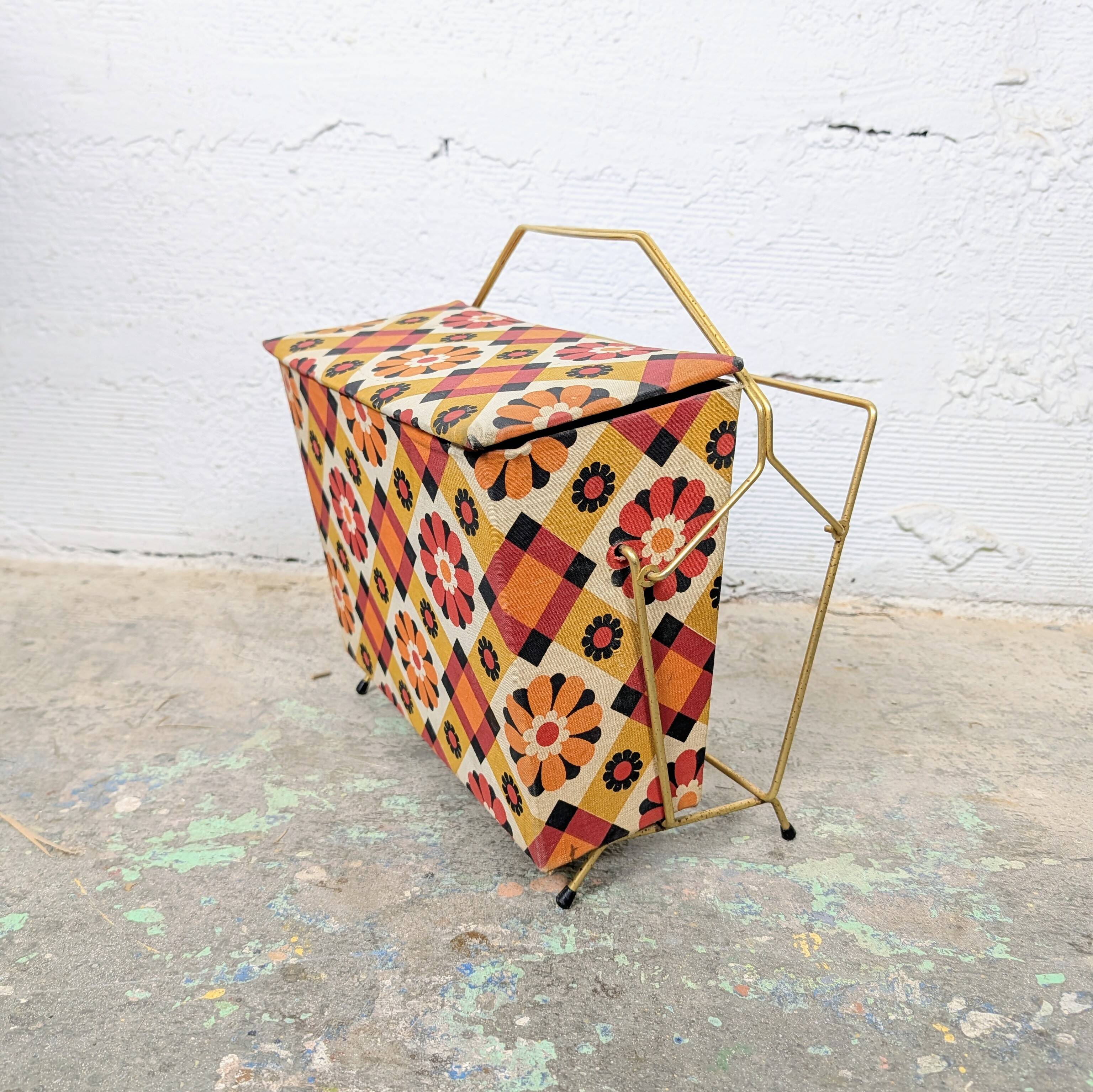 Porte-revues vintage flower power