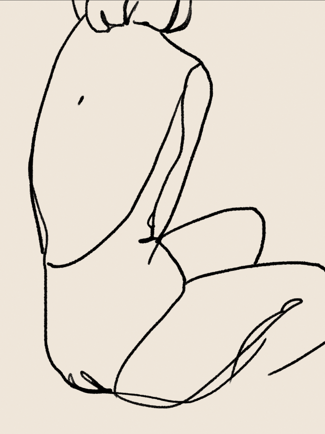 Female figure giclee art print, 50x70cm