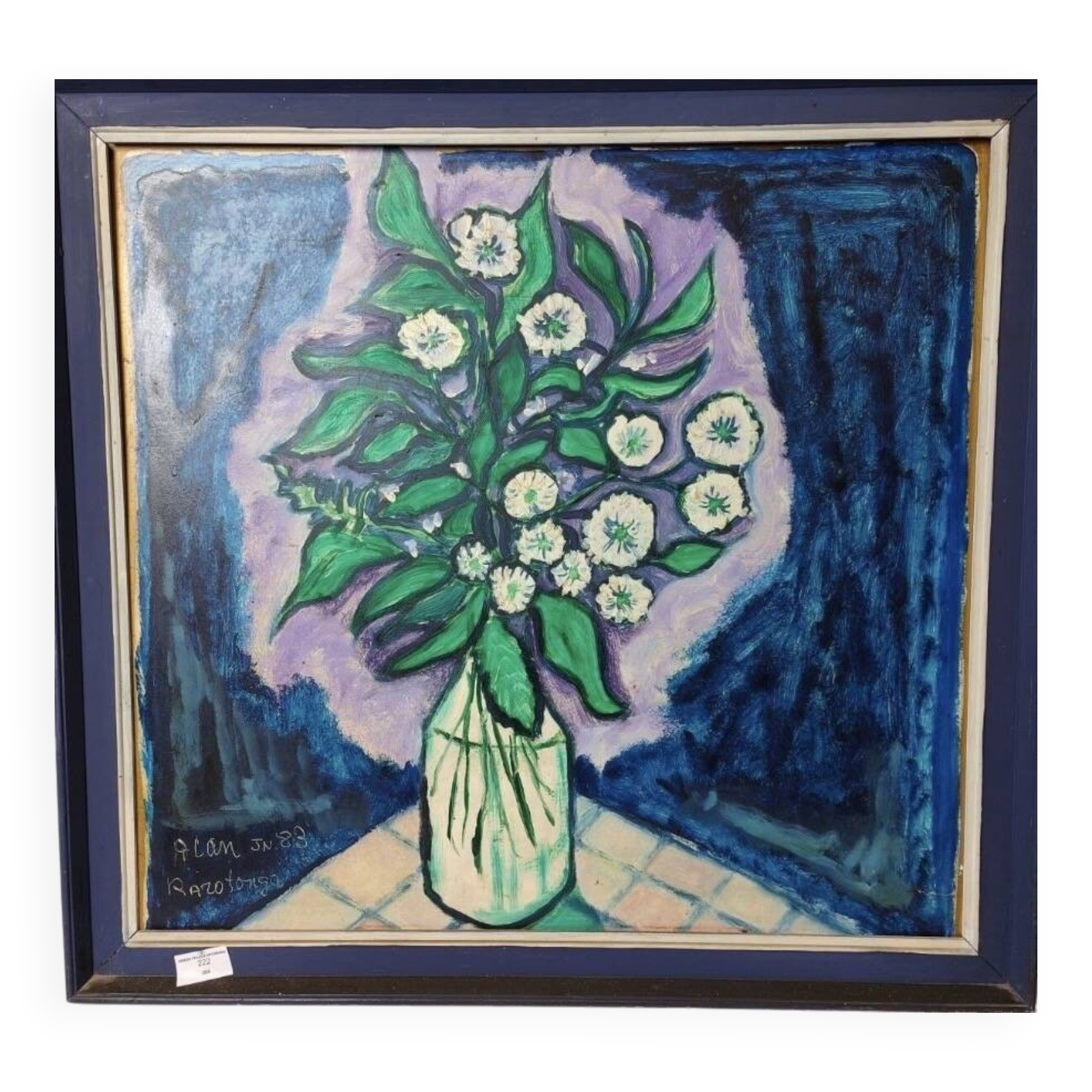 ALAN "Bouquet of Flowers" Oil on panel