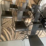 Set of 8 metal chairs